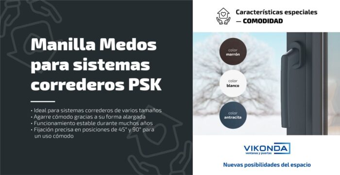 Manilla Medos para sistemas correderos PSK