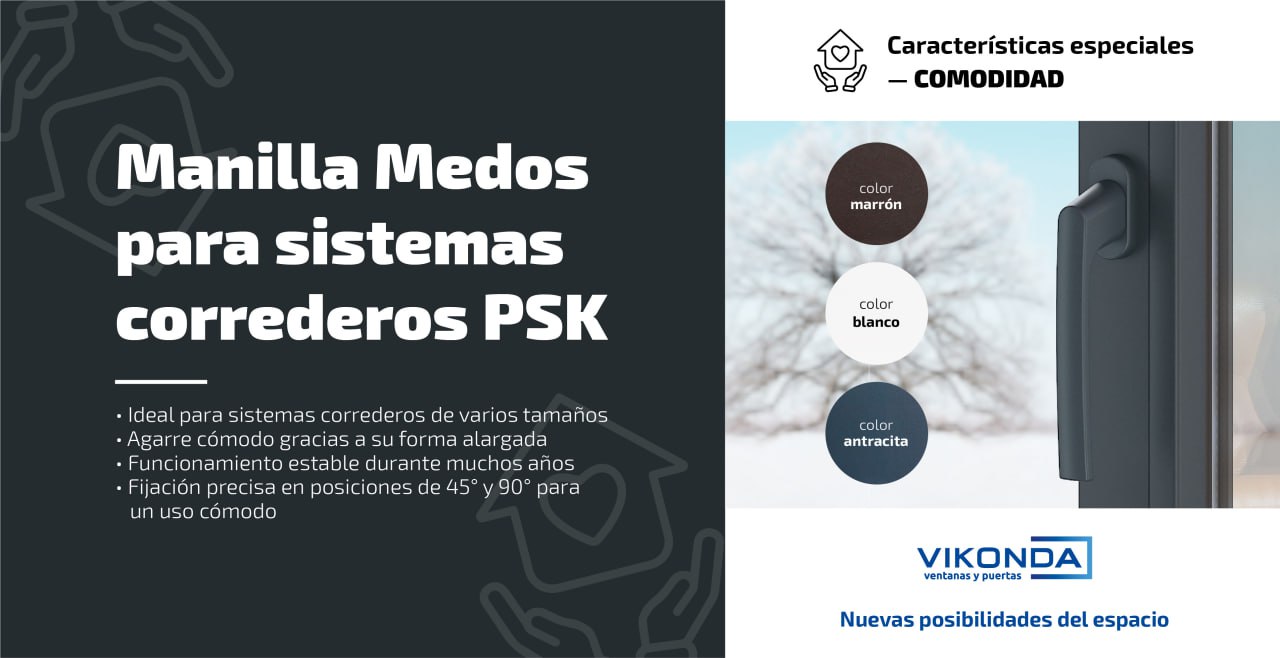 Manilla Medos para sistemas correderos PSK