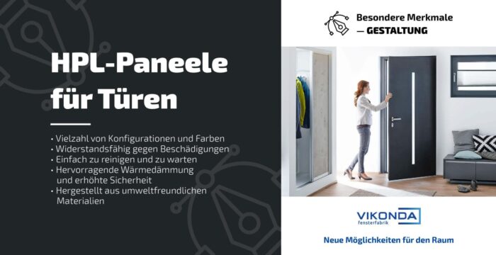HPL-Türen: tadelloser Stil und Zuverlässigkeit.