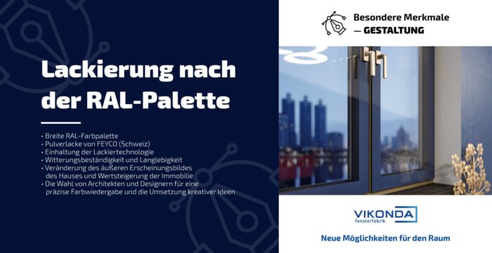 Details mit Lackierung nach dem RAL-System