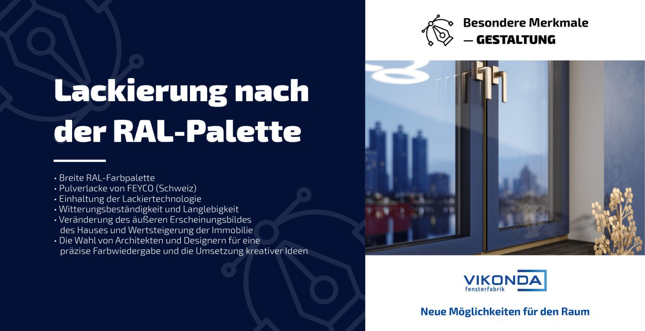 Details mit Lackierung nach dem RAL-System
