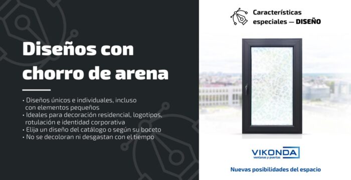 Diseños con chorro de arena