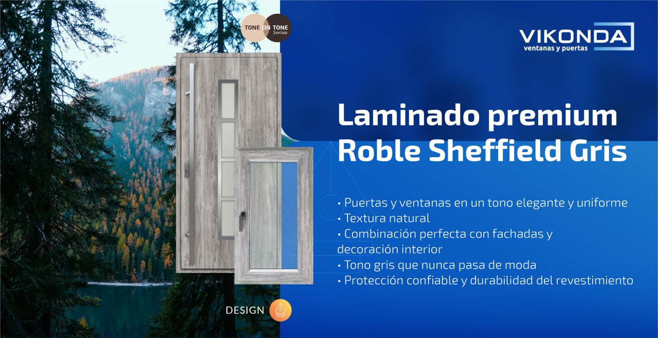 Roble Sheffield Gris — Una elección con estilo de la serie “Tono sobre Tono” de Woodec